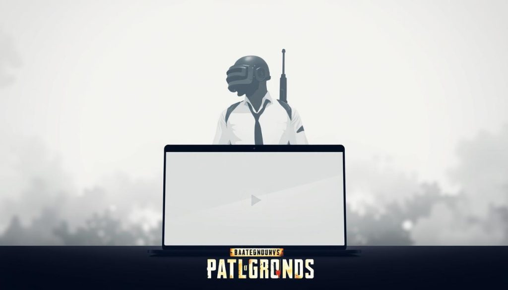 A minimalist, high-resolution digital illustration showcasing the PUBG official website. The foreground features the website's homepage, displaying the PUBG logo and a clean, modern design with minimal UI elements. The middle ground depicts the website's navigation menu and links, presented in a sleek, easy-to-navigate layout. The background subtly fades into a blurred, ethereal backdrop, evoking a sense of professionalism and authority. The lighting is soft and natural, with a slight vignette effect to draw the viewer's attention to the website's central focus. The overall mood is one of simplicity, clarity, and a premium, official digital presence.