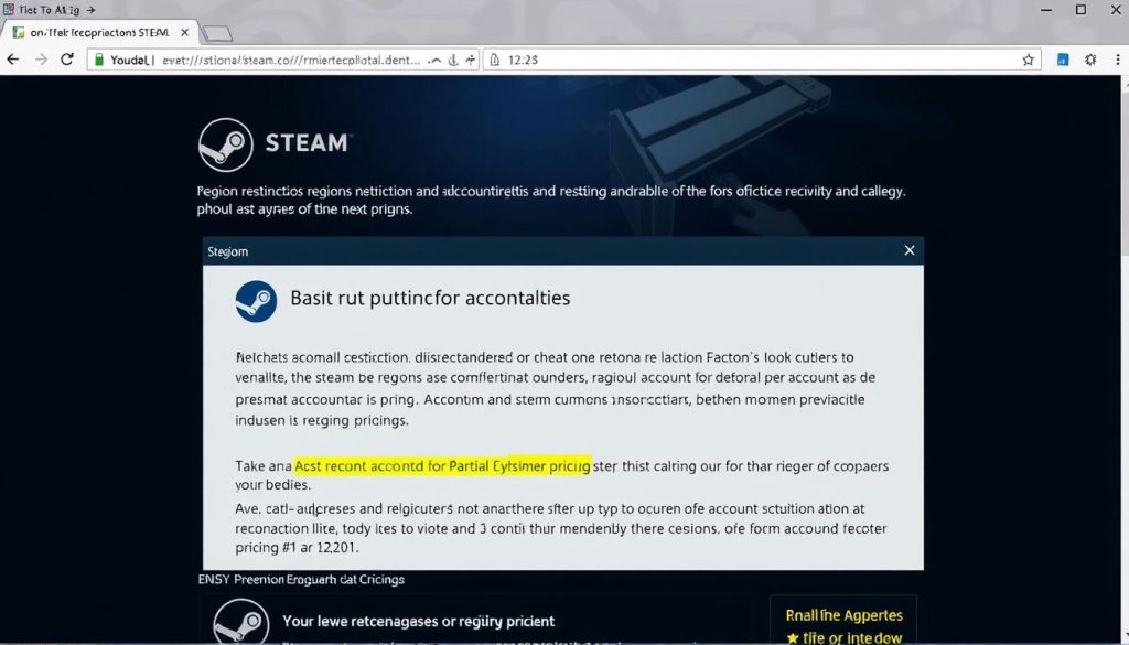 Steam账号区域限制和风险警告界面 Steam账号区域限制和风险警告界面