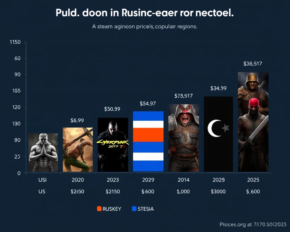 热门游戏在不同Steam区域的价格对比图表 热门游戏在不同Steam区域的价格对比图表