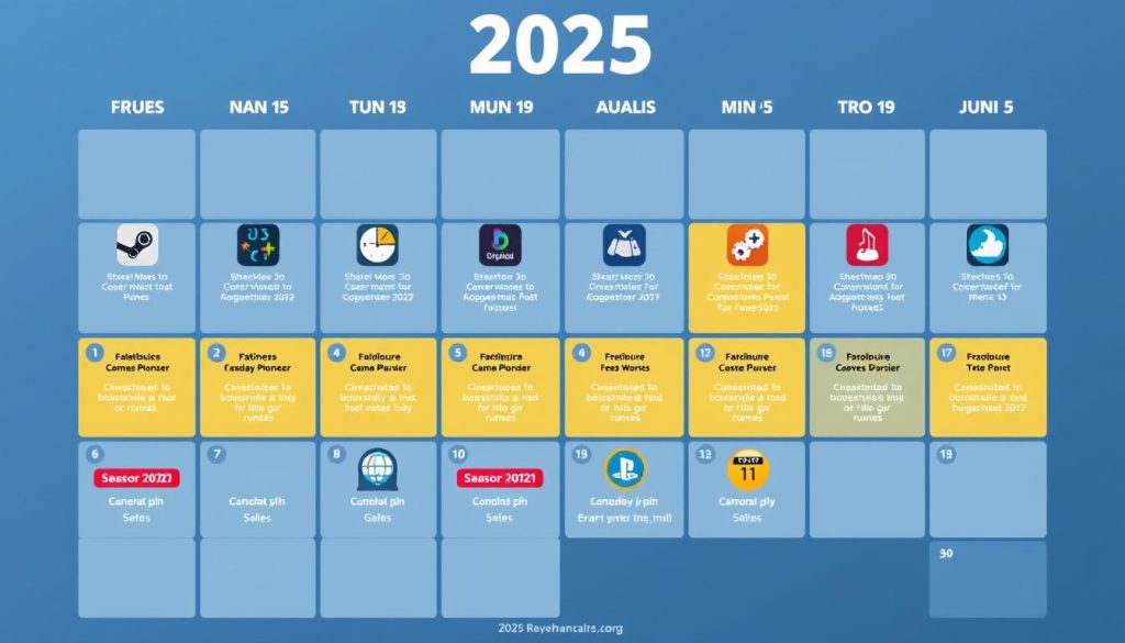 2025年Steam特卖日历可视化图表