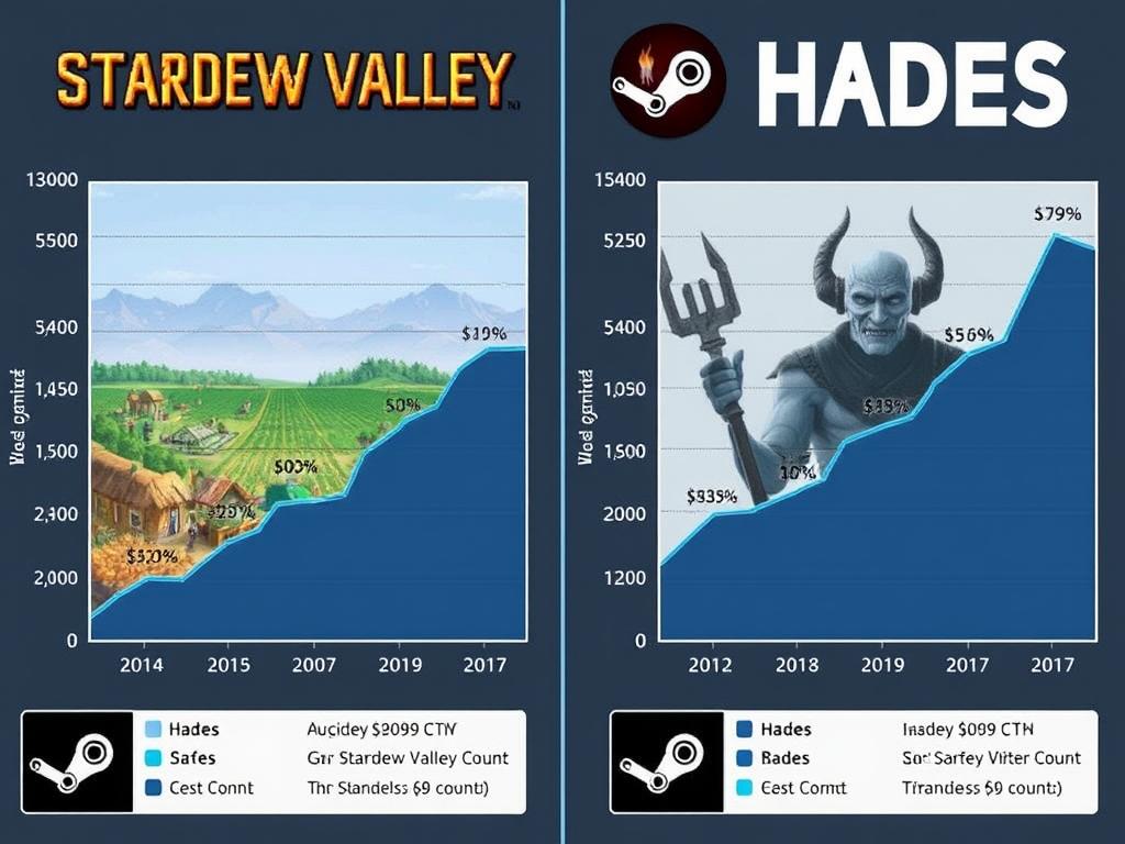 热门独立游戏《星露谷物语》和《Hades》的Steam游戏折扣对比历史 热门独立游戏《星露谷物语》和《Hades》的Steam游戏折扣对比历史