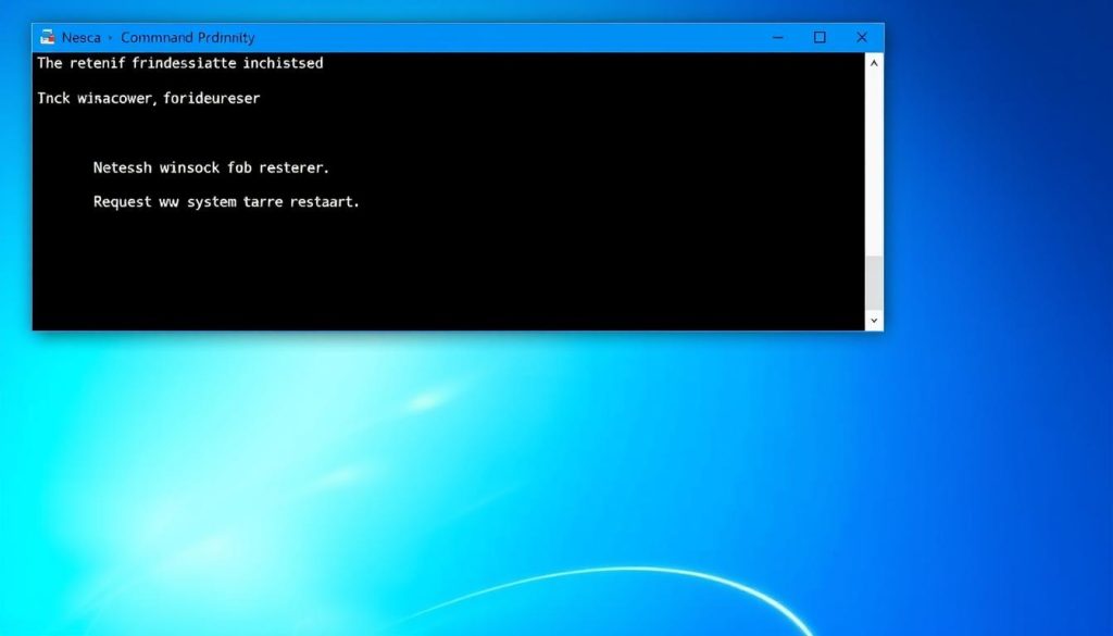 Windows命令提示符执行netsh winsock reset命令
