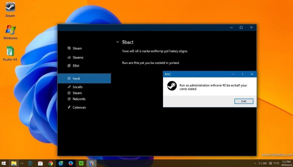 以管理员身份运行Steam的操作界面